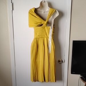 3.1 Phillip Lim Citron Silk Grecian Dress 4